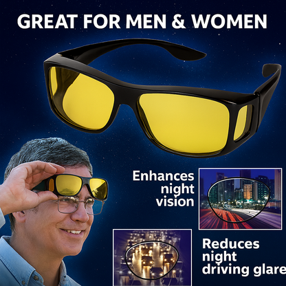 NIGHT VISION ANTI-GLARE DRIVING GLASSES - BUY 1 GET 1 FREE
